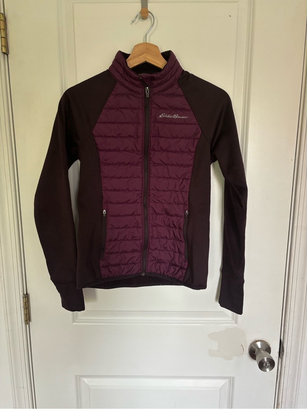 Eddie Bauer Burgundy Lightweight Quilted Jacket XS